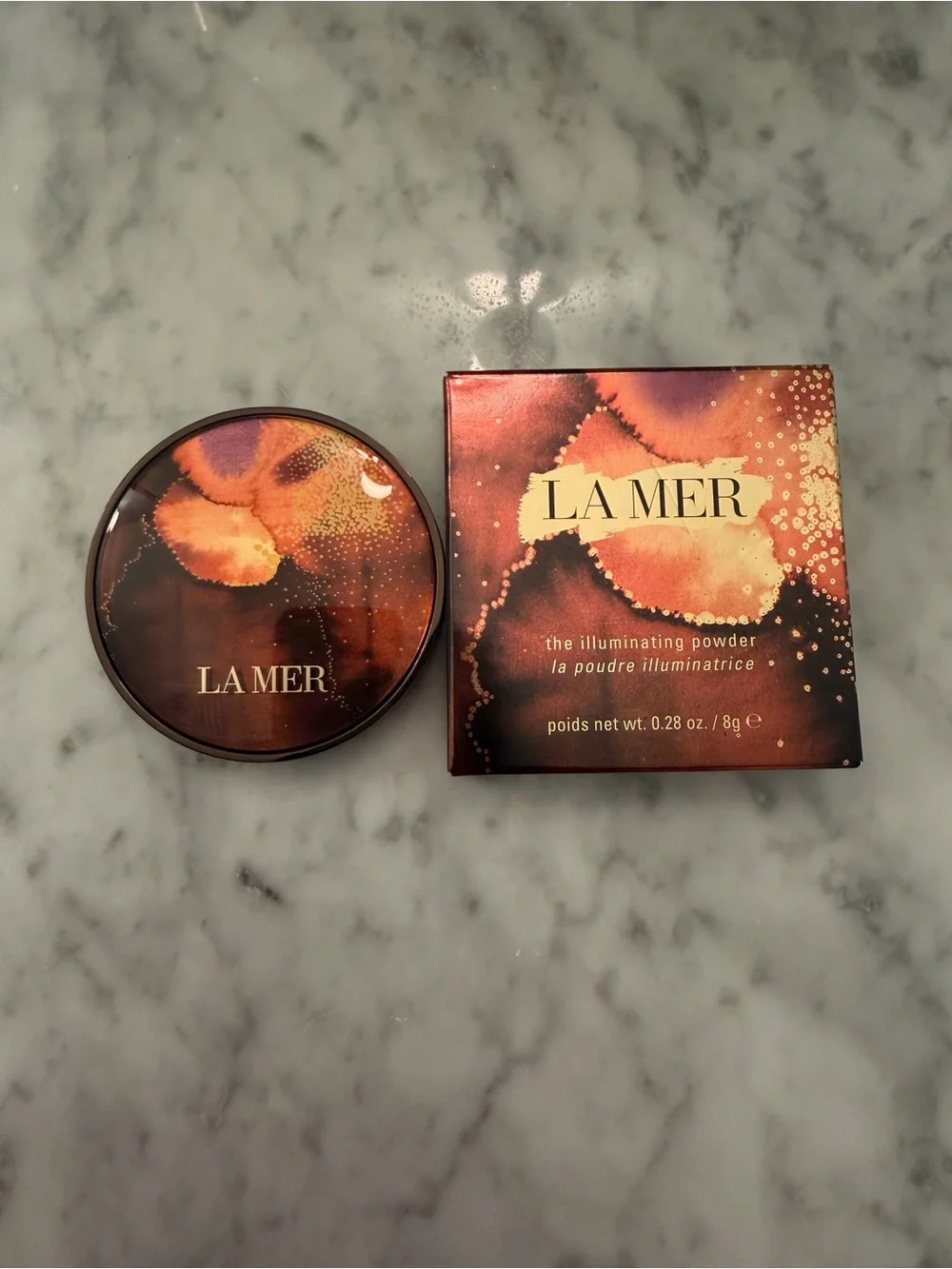 NIB La Mer The Illuminating Powder — Peach, Champagne & Silver Accents